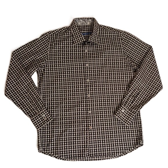 Robert Graham Boys Classic Preppy Check Cotton Button Down Shirt Size L 14/16 - Picture 16 of 16